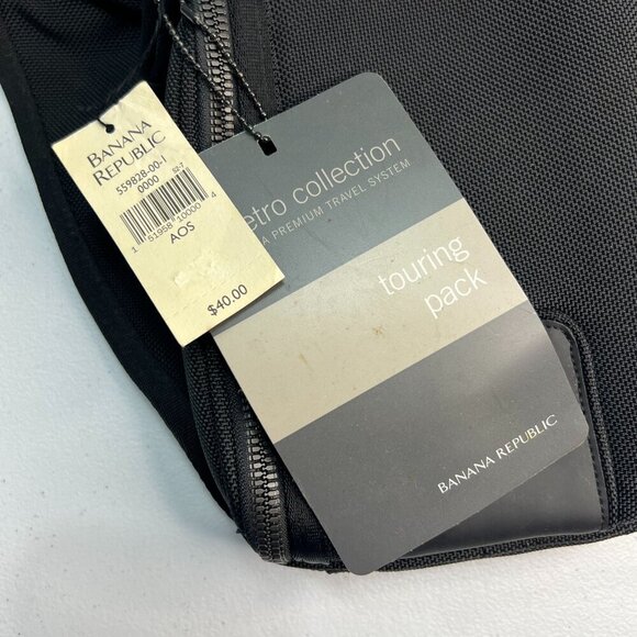 Banana Republic Metro Collection Touring Pack Black Travel Denier Nylon Passport - Picture 3 of 12